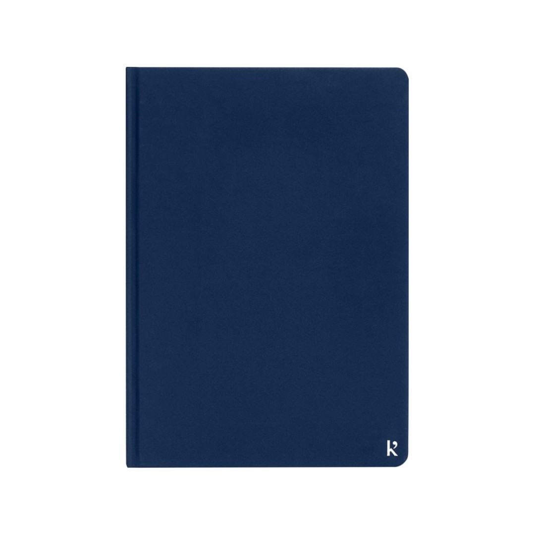 Блокнот в твердом переплете Karst формата A5, темно-синий