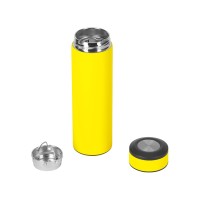 Вакуумный термос "Vacuum Flask C1", soft touch, 420мл, желтый