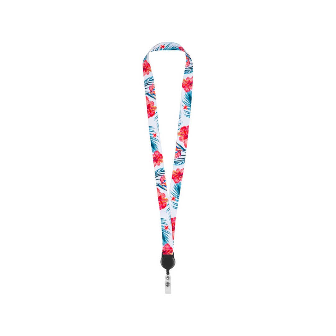 Ланъярд 2 см с ретрактором, черный