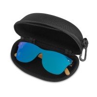 Солнцезащитные очки из бамбука с зеркальной линзой "Rockwood Motion", синий