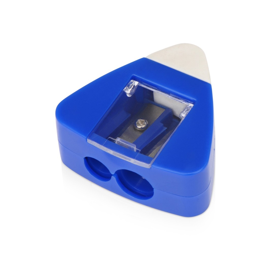 Точилка с ластиком "Easy duo", синий