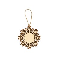 Подвеска «Снежинка», натуральный/коричневый