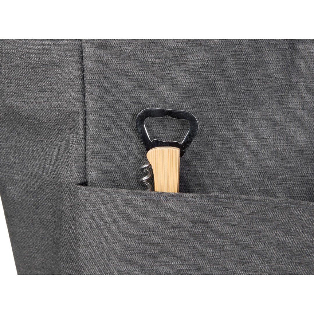 Сумка-холодильник Fabrizio со штопором, серый/черный