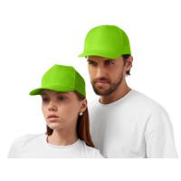 Бейсболка "Poly" 5-ти панельная 120 гр, зеленое яблоко