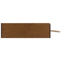 Подарочная коробка из фанеры Constellation 330х220х100 мм, фанера 6 мм, крышка на выдвижных пазах черная ЛХДФ 3 мм, бечевка