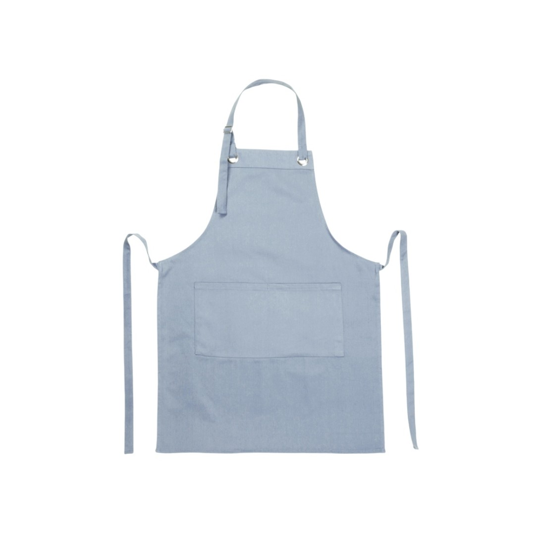 Хлопковый фартук Delight с карманом и регулируемыми завязками, антрацит