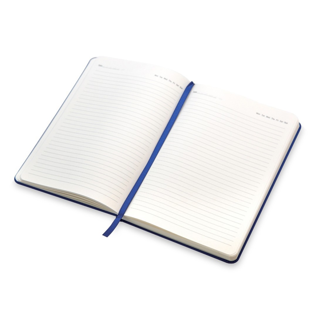 Бизнес-блокнот "С3" софт-тач с магнитом, твердая обложка, 128 листов, синий