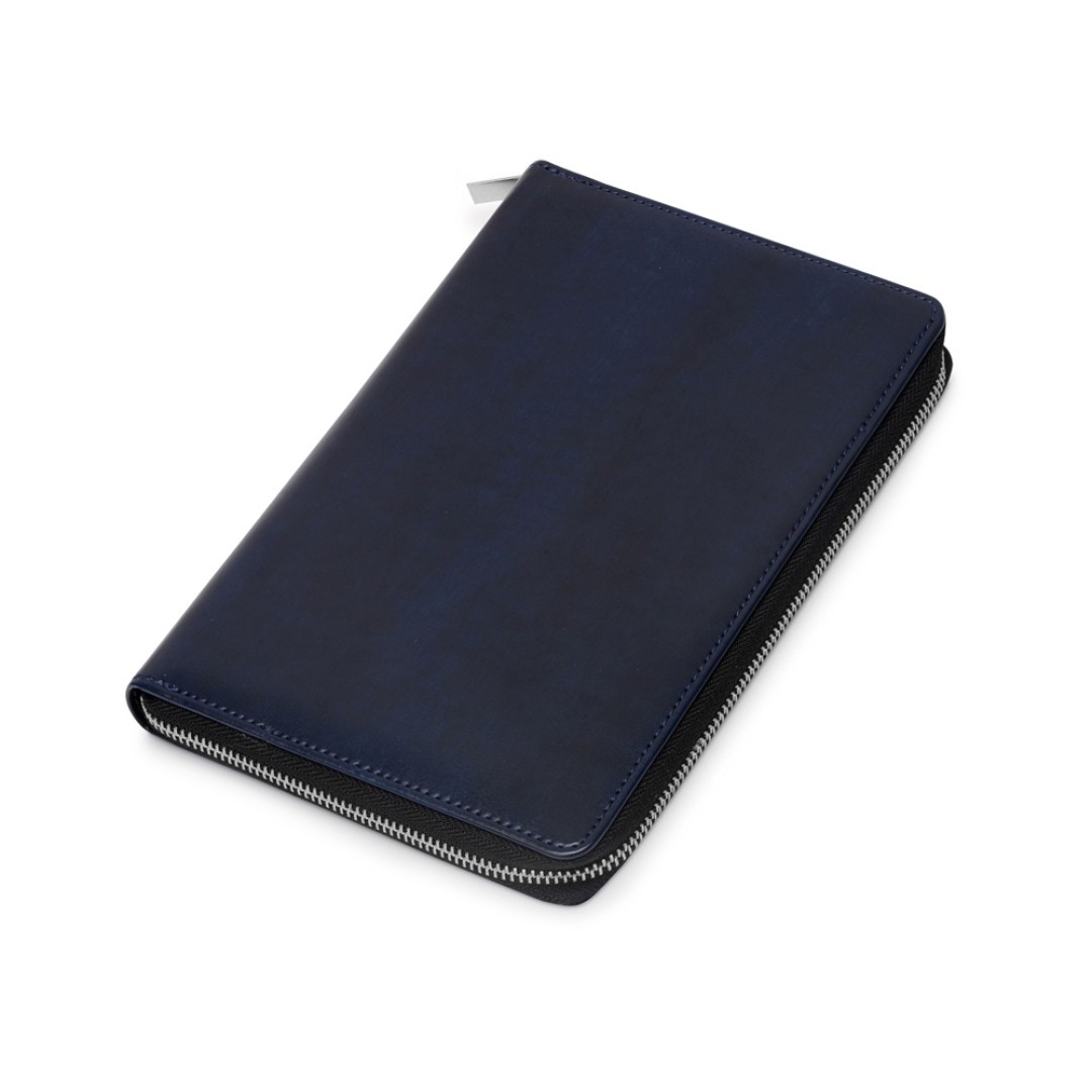 Бизнес-блокнот на молнии А5 «Fabrizio», 80 листов, темно-синий