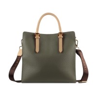 Сумка-портфель женская BUGATTI Ella, оливковая, полиуретан, 30х11,5х28 см