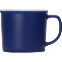 Матовая кружка Nancy 360 мл цветная снаружи, белая внутри, синий