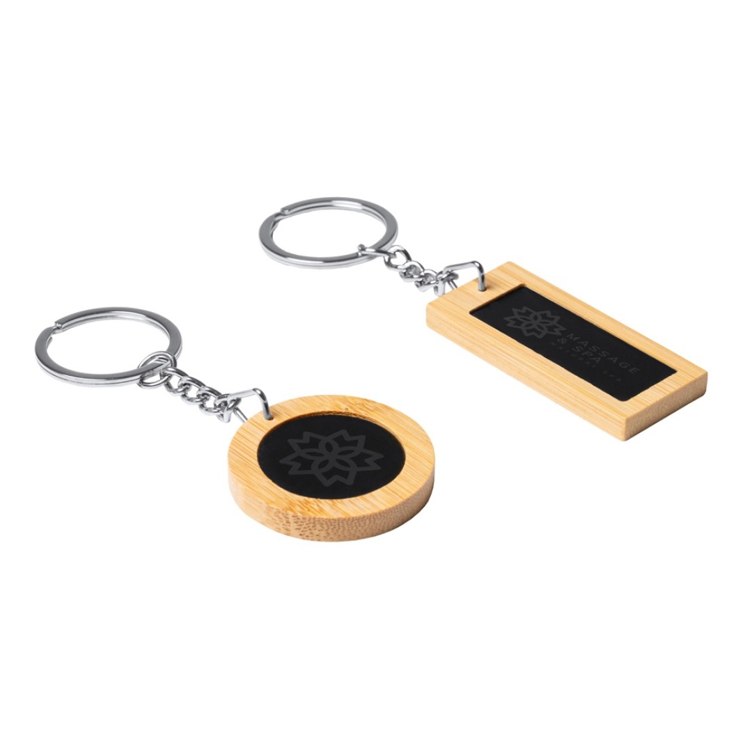 Брелок KRAUS из натурального дерева и стали KRAUS, круглый