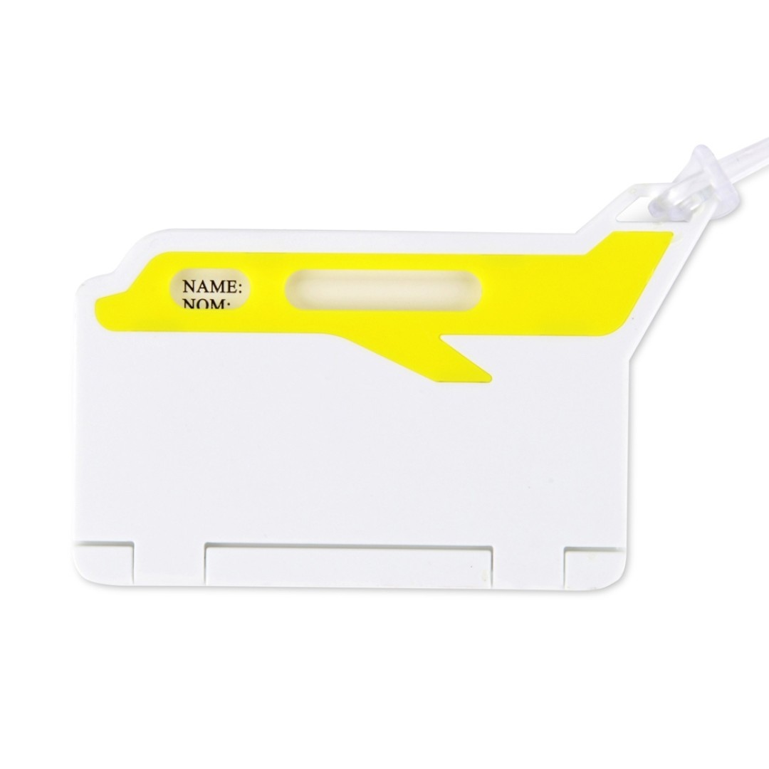 Бирка для багажа "Hop", белый/желтый