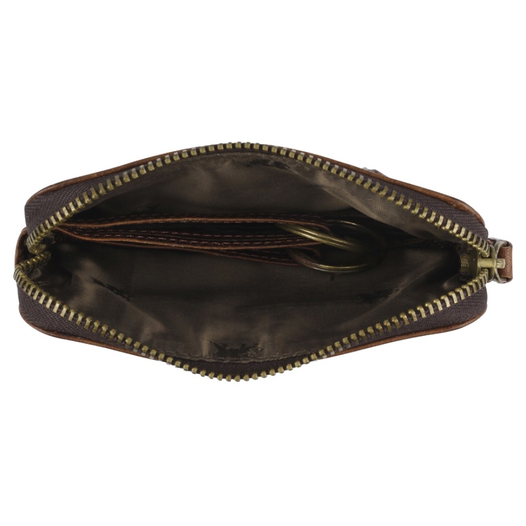 Ключница Mano "Don Leon", натуральная кожа в коричневом цвете, 12 х 7 см