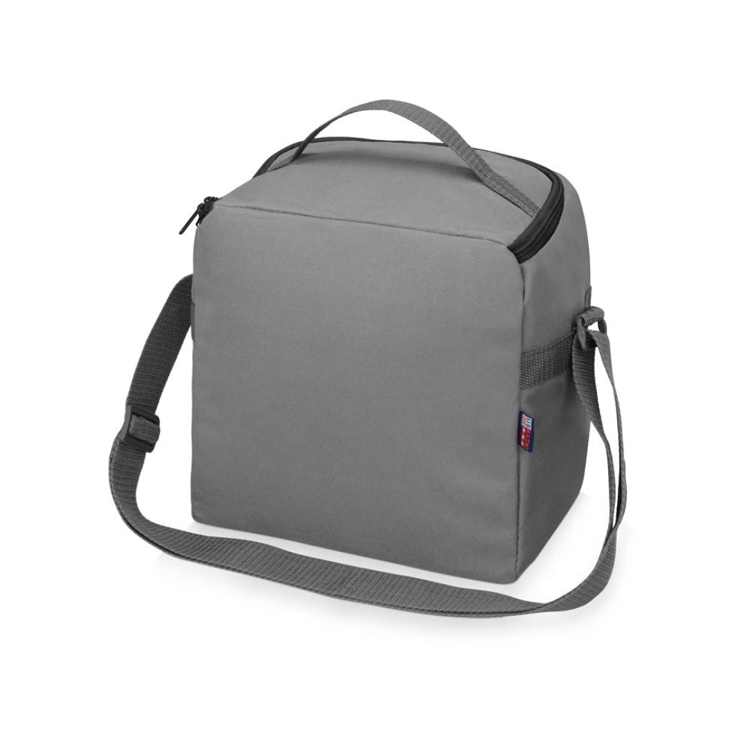 Изотермическая сумка-холодильник "Classic" c контрастной молнией, серый/черный