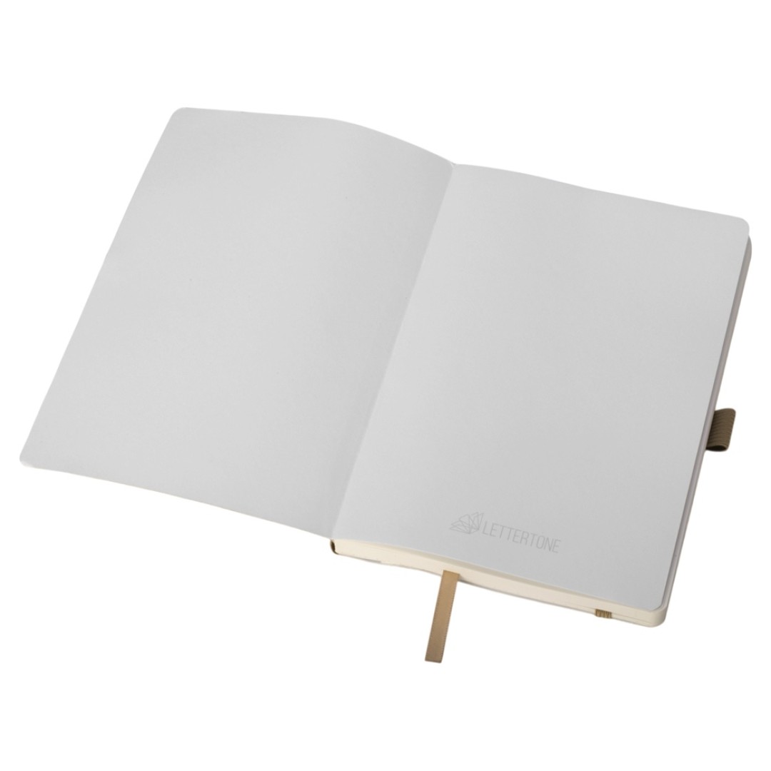 Блокнот из моющегося крафта и каменной бумаги А5 "Fleekstone", гибкая обложка, натуральный