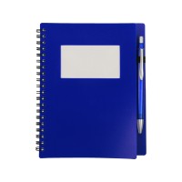 Блокнот "Контакт" с ручкой, синий (Р)