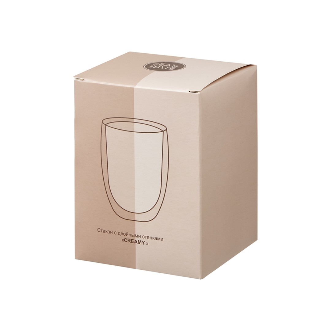 Стакан с двойными стенками, белый внутри