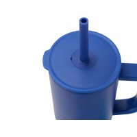 Brady термостакан с силиконовой трубочкой, объемом 900 мл, сертифицированный согласно RCS - Ярко-синий