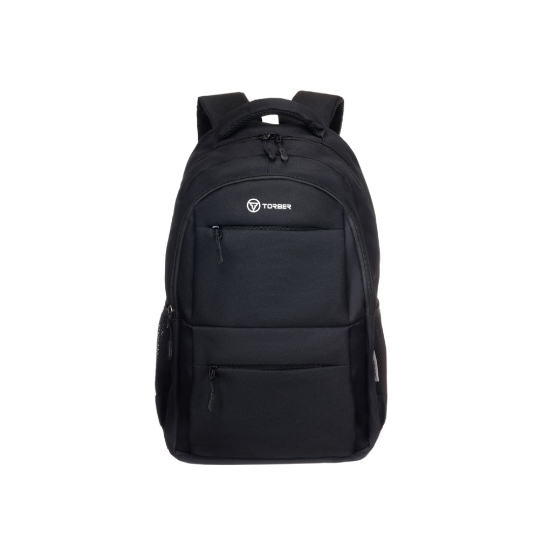 Рюкзак TORBER CLASS X, черный, полиэстер 900D, 45 x 30 x 18 см + Мешок для сменной обуви в подарок!