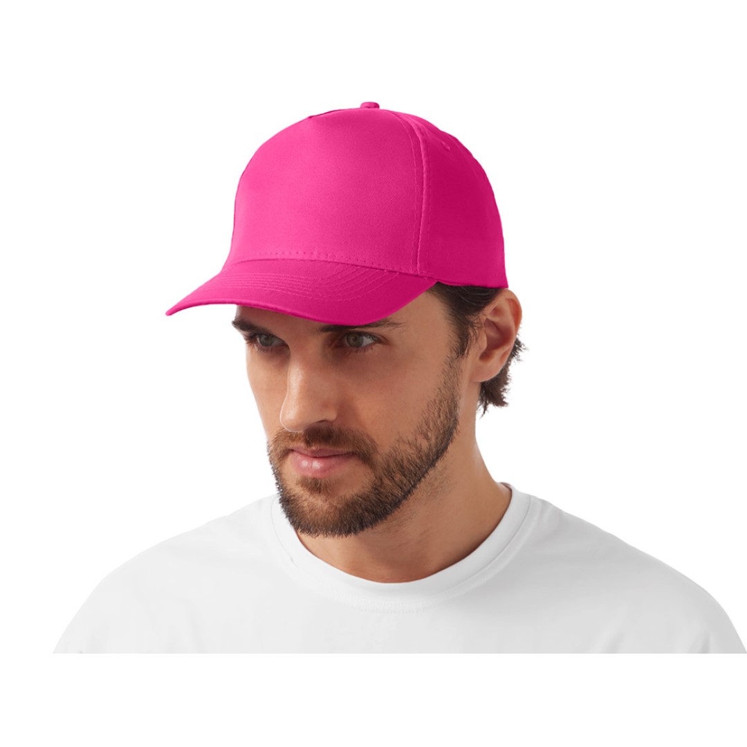Бейсболка "Poly" 5-ти панельная 120гр, фуксия