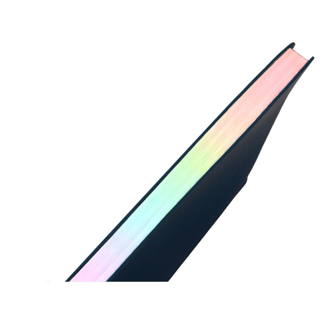 Блокнот А5 в гибкой обложке "Fellini" с голографическим срезом, темно-синий