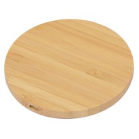 Беспроводное зарядное устройство из бамбука "Cap", натуральный