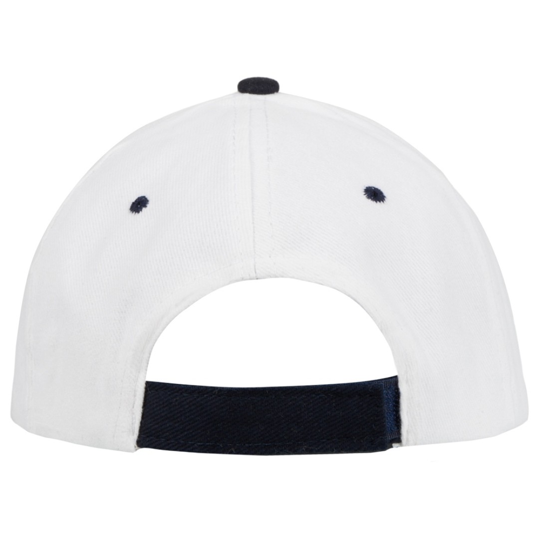 Бейсболка "New Castle" 6-ти панельная, белый/темно-синий