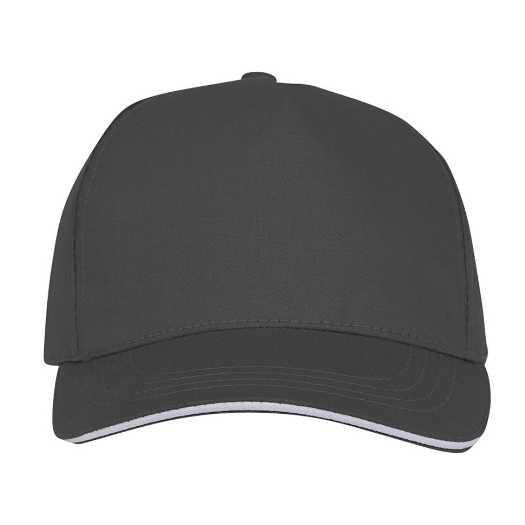 Пятипанельная кепка-сендвич Ceto, серый