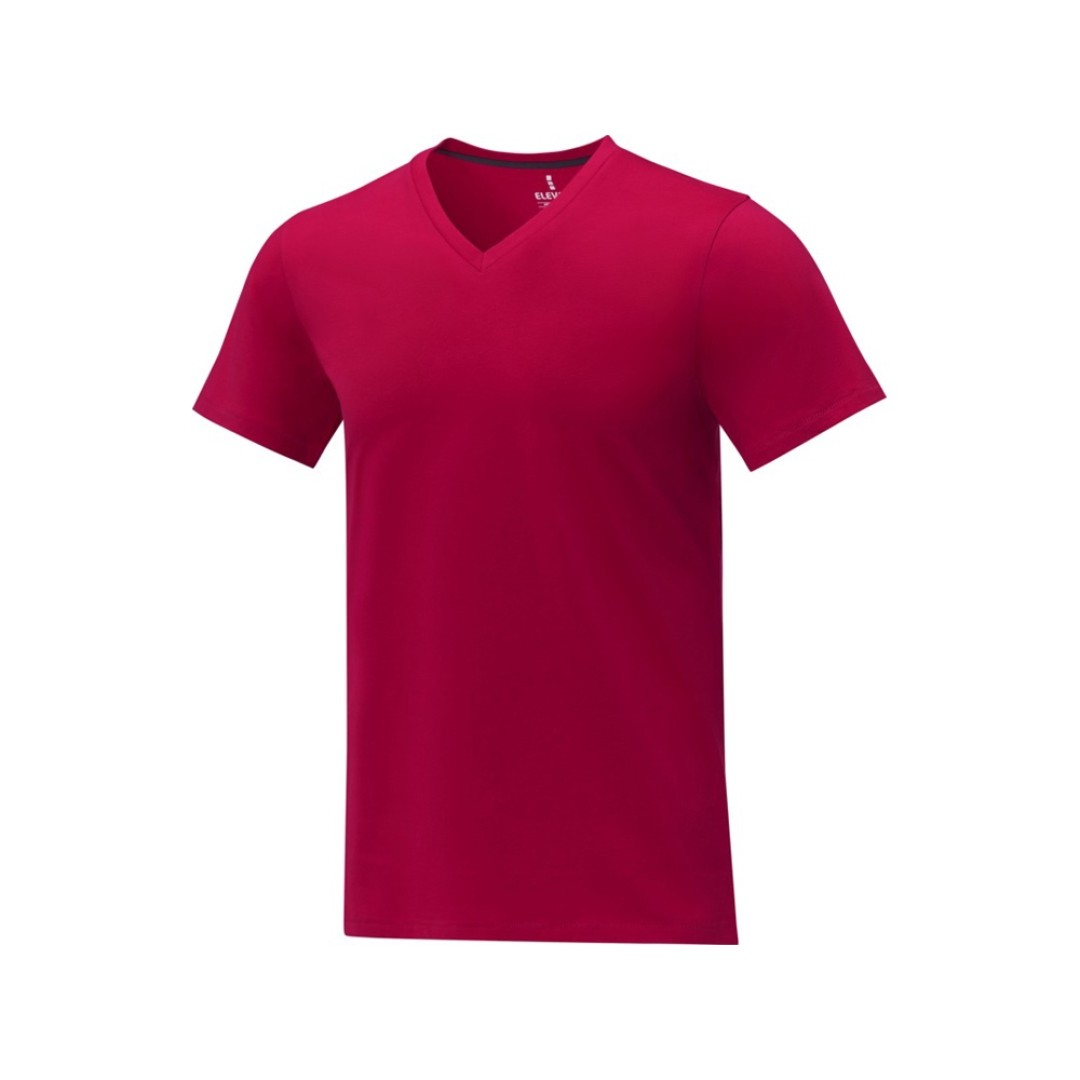 Somoto Мужская футболка с коротким рукавом и V-образным вырезом , красный