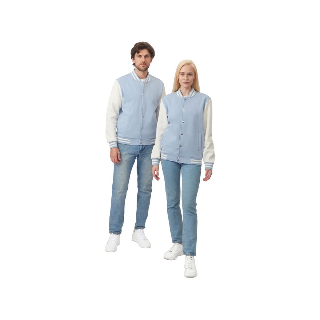 Бомбер «Oxford», небесно-голубой/молочный, унисекс