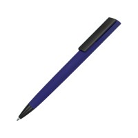 Ручка пластиковая soft-touch шариковая «Taper», темно-синий/черный