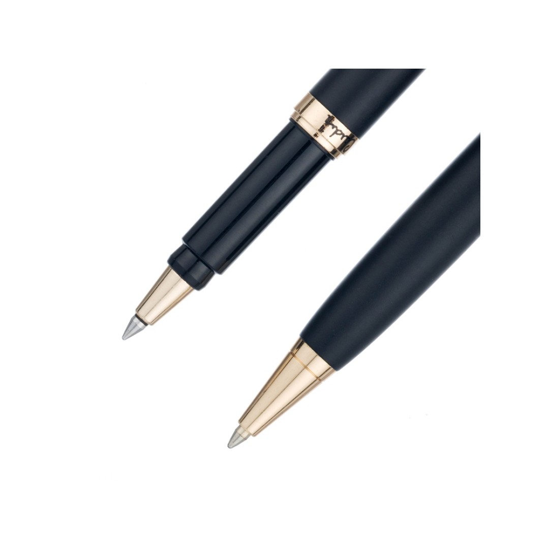 Набор Pierre Cardin PEN&PEN: ручка шариковая + роллер. Цвет - черный. Упаковка Е.