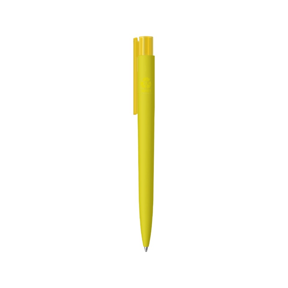 Шариковая ручка "RECYCLED PET PEN PRO K transparent GUM" soft-touch, желтый