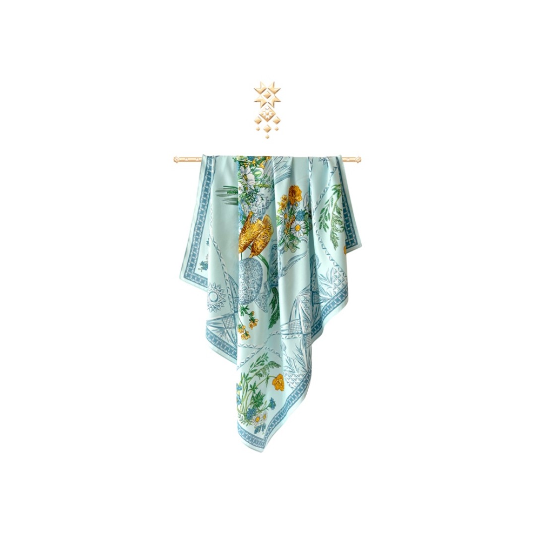 Платок «Мелодия хрусталя», голубой