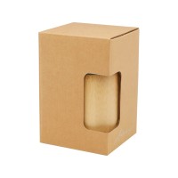 Фарфоровая кружка Pereira с бамбуковой внешней стенкой объемом 320 мл, черный глянцевый