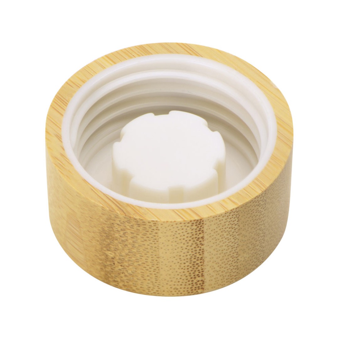 Стеклянная бутылка с бамбуковой крышкой «Foggy», 600мл, белый (Р)