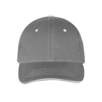 Бейсболка "New Castle" 6-ти панельная, серый/белый