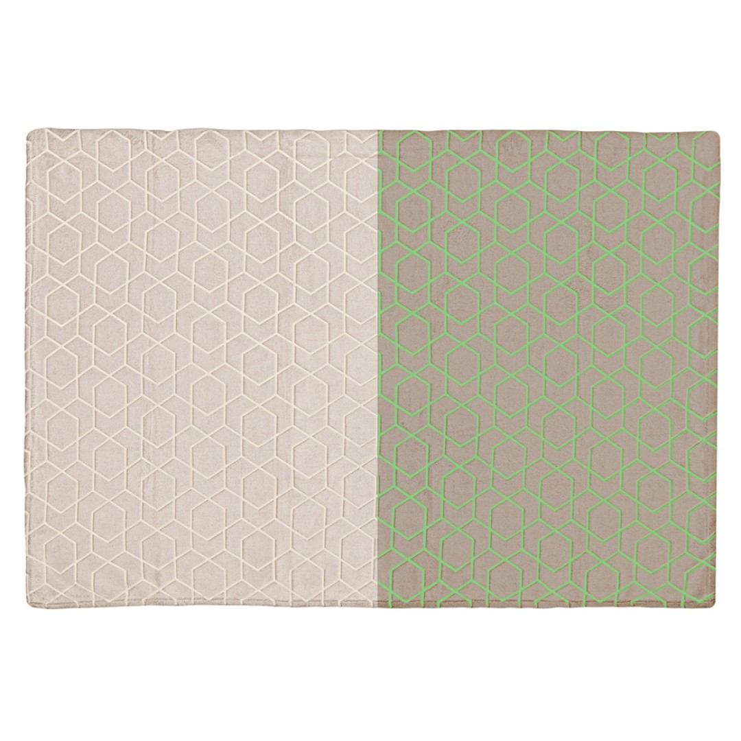 Светящийся в темноте плед Lattice бежевый