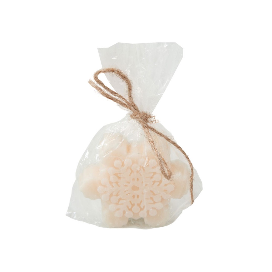 Свеча "Снежинка", молочный