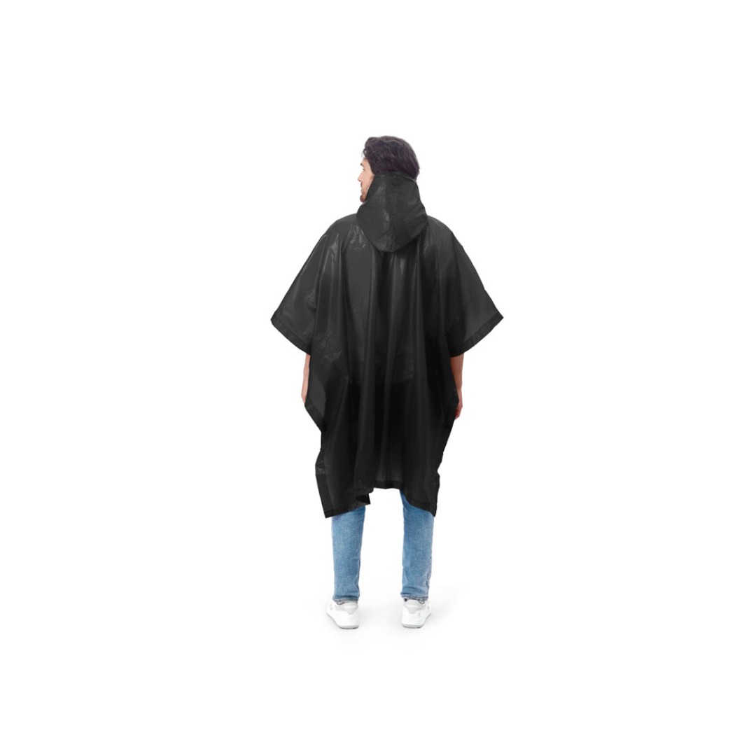 Пончо «Hawaii» c чехлом унисекс, черный
