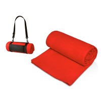 Плед «Нежность» с плечевым ремнем, красный