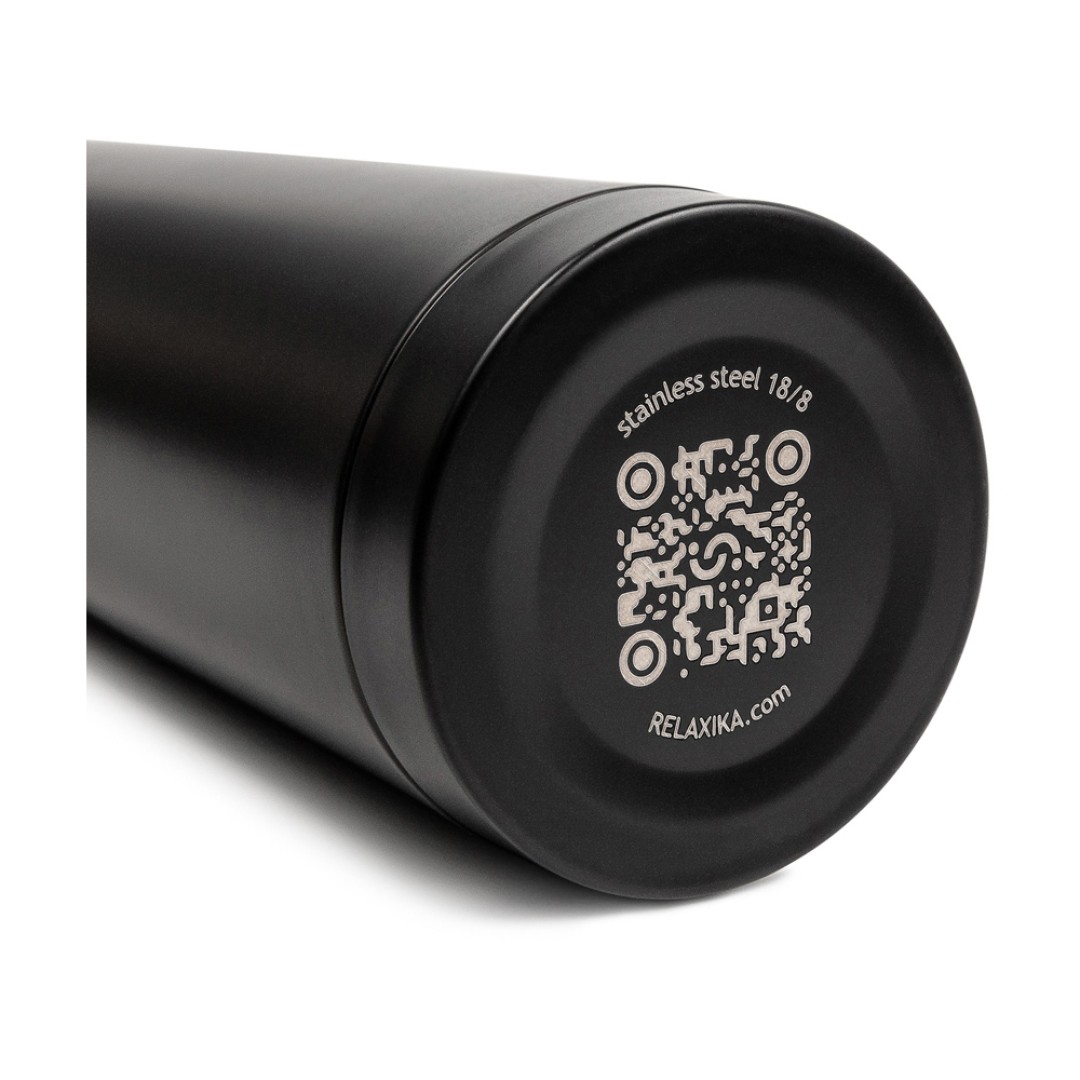 Термос Relaxika 101 (1 литр), черный (без лого)
