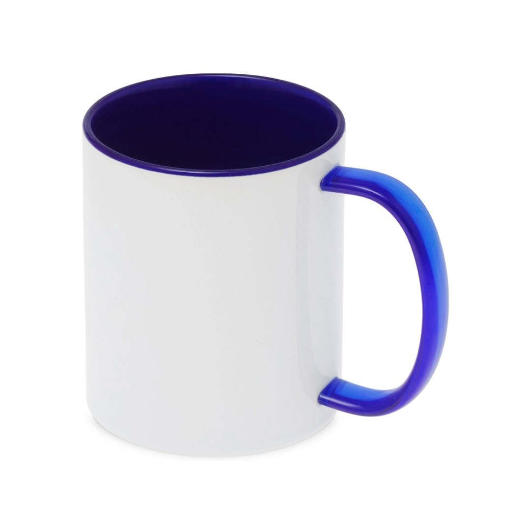 Керамическая кружка со стеклянной ручкой для сублимации "Charm", синий