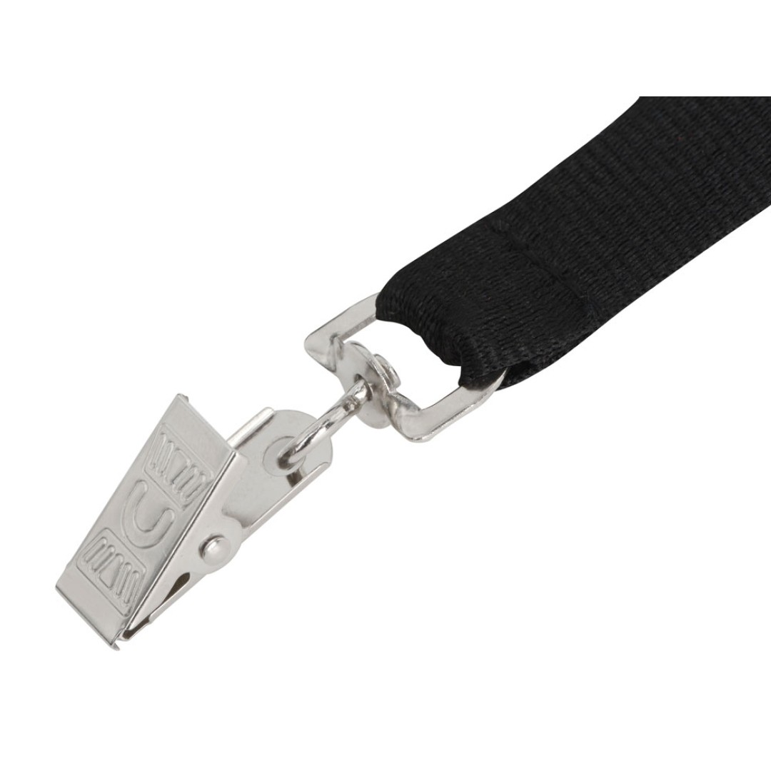 Ланъярд из RPET с клипом, черный