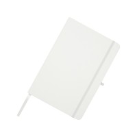 Teak блокнот А5 из переработан. материала в твердой обложке с линован. страницами - Белый