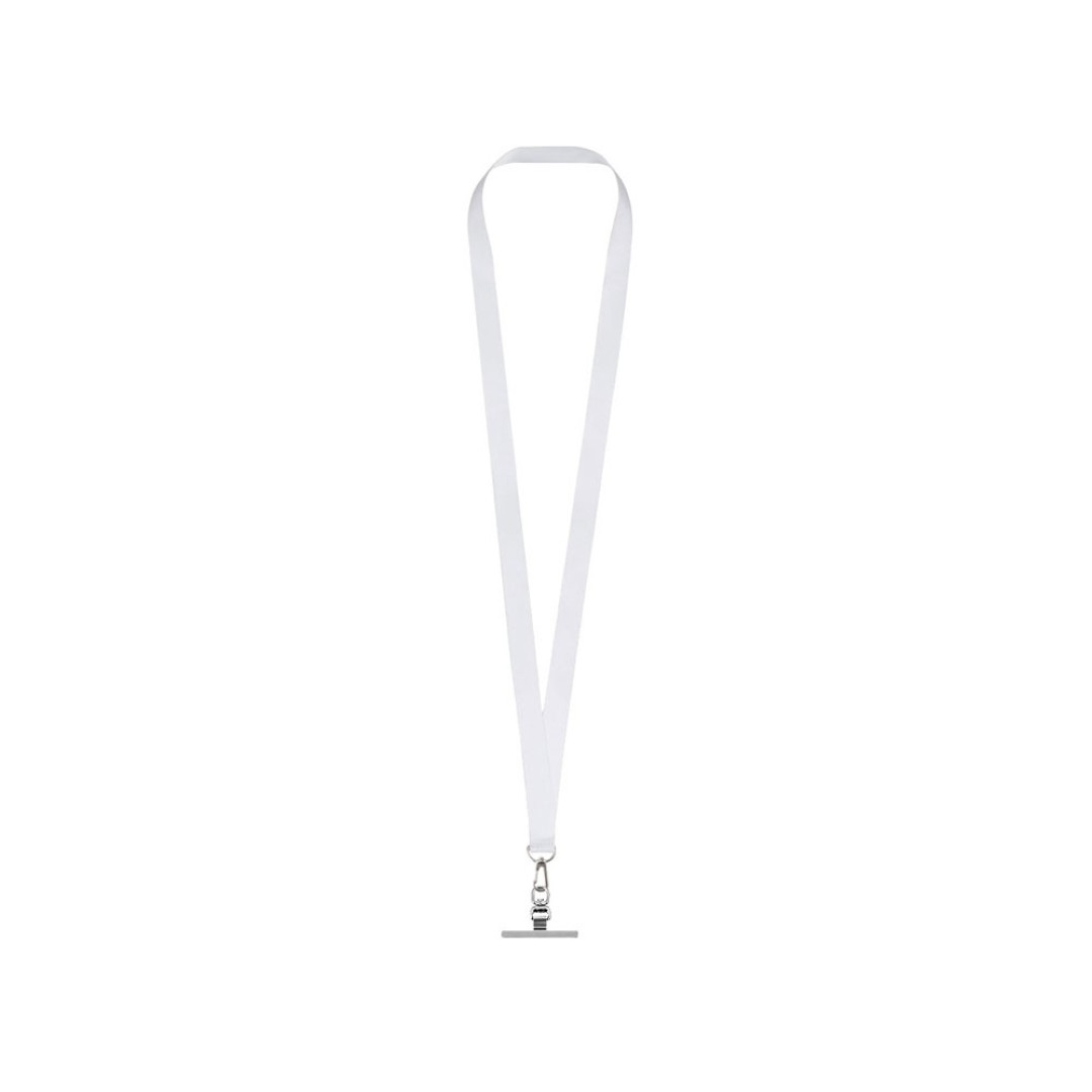 Ланъярд 2 см под сублимацию с трендовым карабином и металлическим держателем для телефона, серебристый