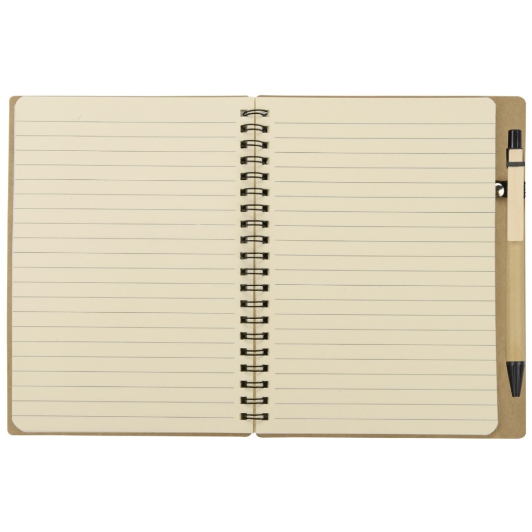 Блокнот "Дейзи" с ручкой, крафт/черный