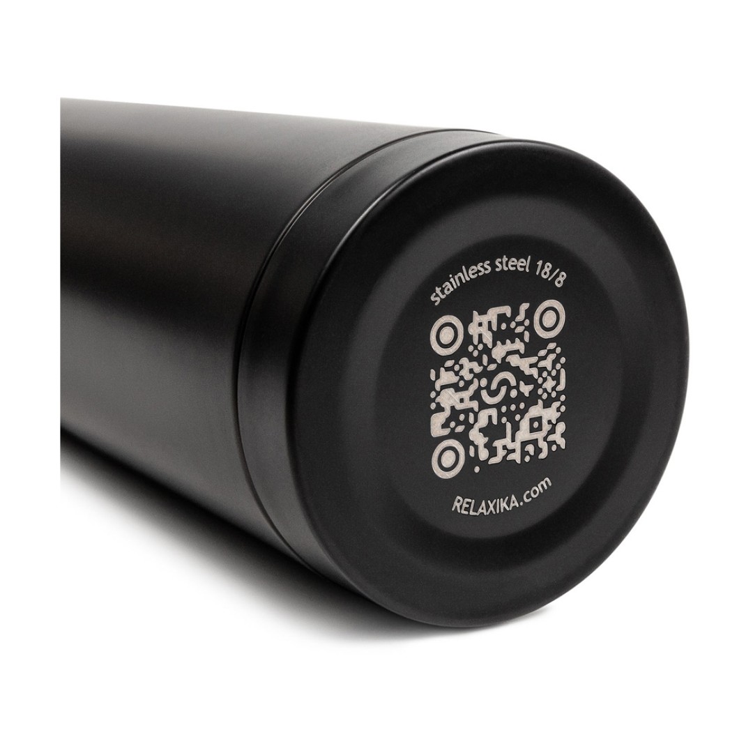 Термос Relaxika 101 (0,35 литра), черный (без лого)