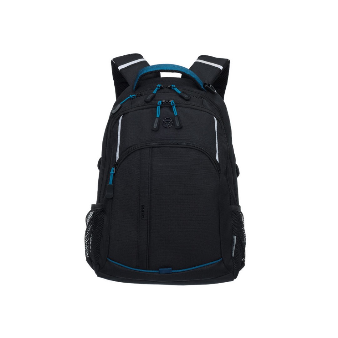Рюкзак TORBER ROCKIT с отделением для ноутбука 15.6", чёрный/синий, нейлон, 32 х 14 х 50 см, 22л