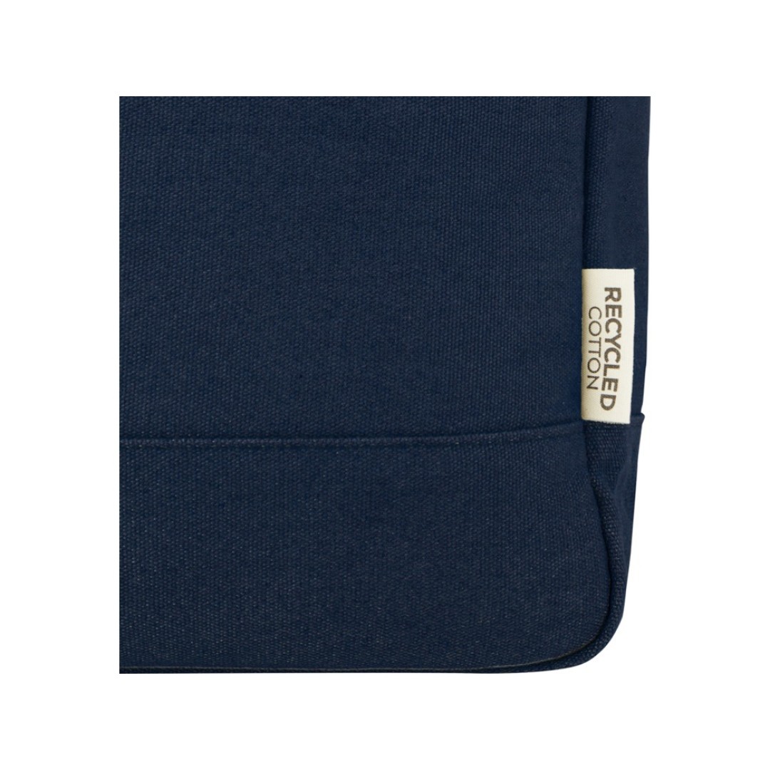 Рюкзак для 15-дюймового ноутбука Joey объемом 15 л из брезента, переработанного по стандарту GRS, со сворачивающимся верхом, темно-синий